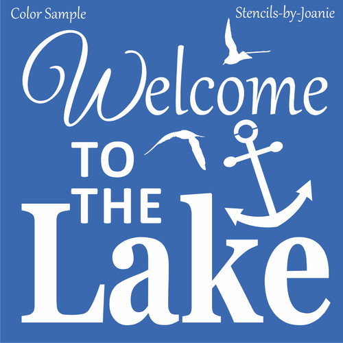 Joanie stencil benvenuti lago - benvenuti,
