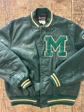 Butwin Giacca Varsity College Bomber Leather Made USA 70’s Vintage Tg 44 US
