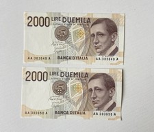 Coppia Banconote 2000 Lire