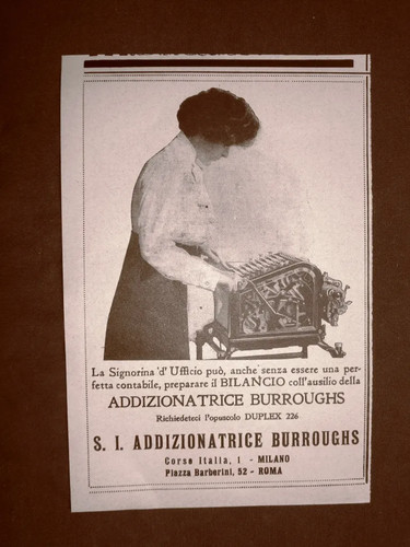 Addizionatrice burroughs i - addizionatrice,