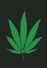 Cannabis Foglia Grande Tessuto Poster/Bandiera 1100mm x 700mm (Hr) Svendita