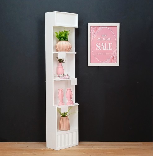 Scaffale bianco sottile - scaffale,