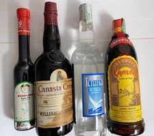 Collezione di 4 liquori vintage anni ’80 sigillati