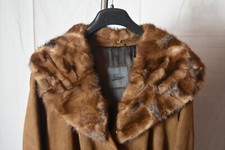 Cappotto donna con pelliccia visone, pelle di renna