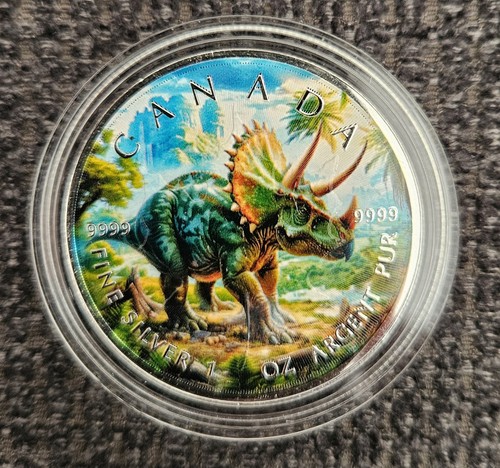 Oncia argento 999 - 999, dinosauro