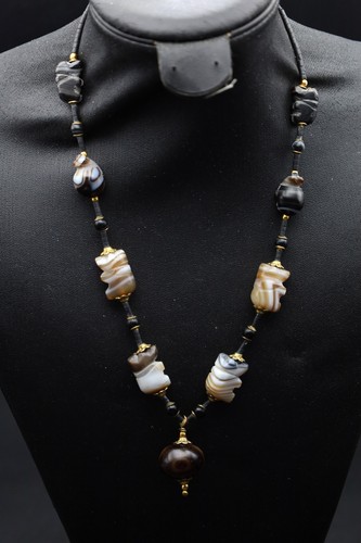 Collana perle vetro - collana, di