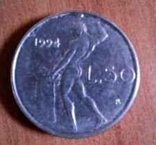 moneta 50 Lire Italiane 1994