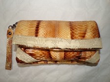 BORSA PITONE LUXURY POCHETTE 100% ORIGINAL  PYTHON BAG HAND MADE IN ITALY