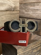 Vintage ferragamo black gold - vintage,