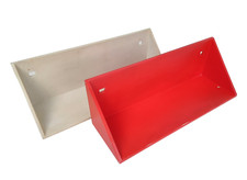 2 Mensole Kartell 7717 vintage '60 Rosso Bianco 45cm Design Anna Castelli-XXX