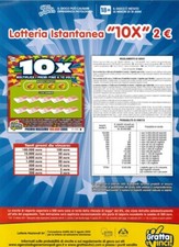 LOCANDINA GRATTA E VINCI 10X  10 PER EURO 2,00 LOTTERIA INSTANTANEA