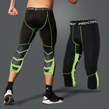 Leggings Maschil da Uomo 3/4 pantaloni corti da Palestra Corsa Joggings Sport