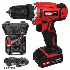 Trapano avvitatore a batteria Valex Family Tech 218 kit valigetta 2 batterie 18V