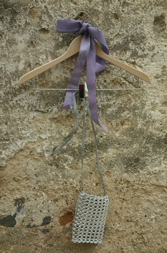 Pochette color argento con - pochette,