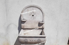 LAVANDINO A MURO PARETE VASCA  PILOZZO PER ESTERNO DA GIARDINO IN CEMENTO H69 CM