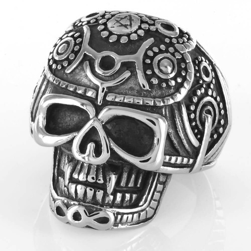 Bague acier vampire - bague,
