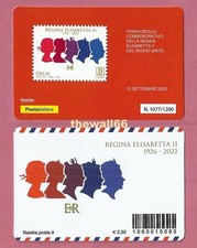 ITALIA 2023 Regina Elisabetta II TESSERA FILATELICA 1077/1200