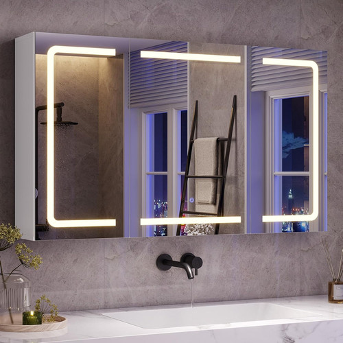 Specchio bagno led con ante - led,