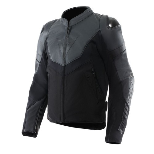 Giacca moto pelle tessuto uomo - pelle/tessuto,