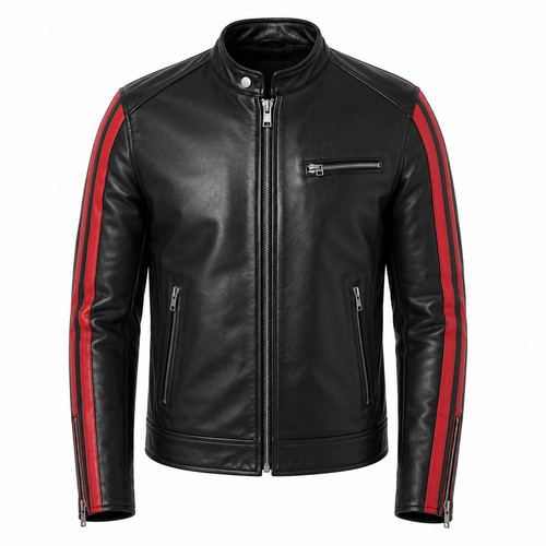 Giacca uomo nera vera pelle - , di