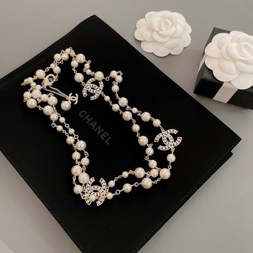 Collana maglione chanel oro - collana,