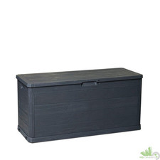 BAULE RESINA EFF. LEGNO ESTERNO MULTIUSO TOOMAX 280 LT ANTRACITE 117x45xH56 CM