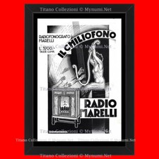 Anni '20  * Pubblicità Originale "Radio Marelli, il Chiliofono" Cornice