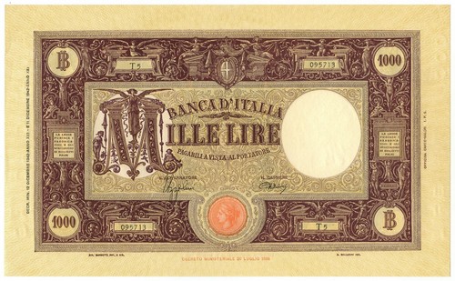 1000 lire barbetti grande - grande, m