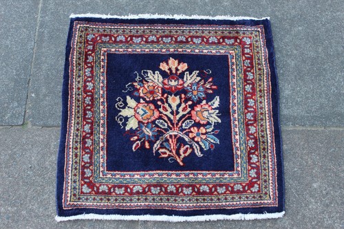 Tappeto piccolo blu lana