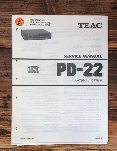 Teac lettore cd - cd, manuale