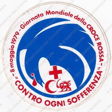 1979 Giornata mondiale della CROCE ROSSA Contro ogni sofferenza adesivo adv