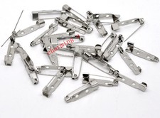 Offerta !20pz base per spille 25x5mm colore argento scuro