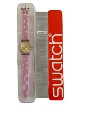 Orologio Swatch Marble Time Rosa Pelle Sottile Classico SKF315 Vintage Funziona benissimo!