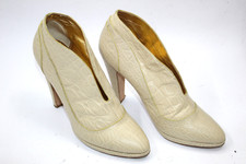 GIANFRANCO FERRE' scarpe donna tg 8,5 Europa 39,5 pelle beige S8919