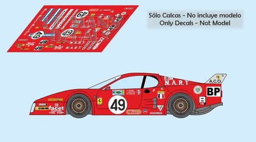 Decals ferrari 512 mans - decals,