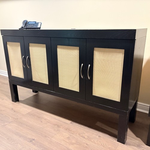 Custom oak cane buffet - cane,