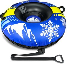 Snow Tubes for Sledding Heavy Duty - 48'' Inflatable Snow Tube with Premium C...