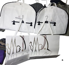 2 Buste MONCLER Grandi + 2 Porta Abiti MONCLER in Fibra di cotone 110 cm.