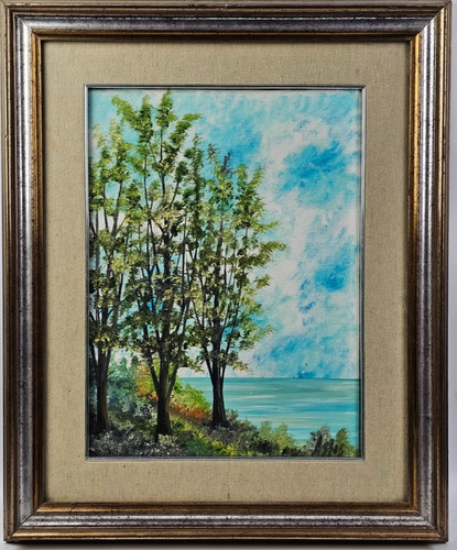 Quadro olio tela paesaggio - su,