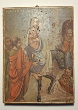 Antica icona ortodossa "Fuga
