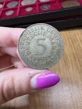 MONETA GERMANIA 5 MARCHI 1951 J 11,2 gr ARGENTO 625 AB