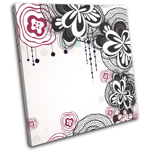 Stencil nature floral - floral, single