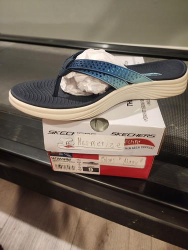 Sandali donna blu skechers - donna,