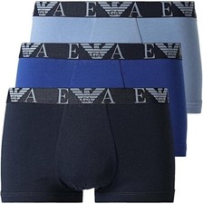 Boxer Uomo Emporio Armani Tri-Pack Intimo Moda Firmato 3 Pezzi Colori Assortiti