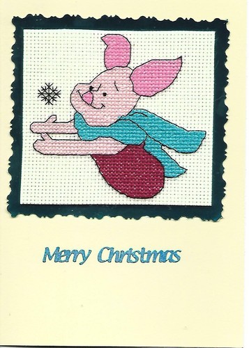Biglietto natale cucito - di,