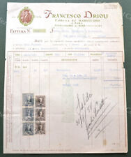 LIQUORE MARASCHINO DRIOLI, Mira, Venezia. Vecchia fattura del 1948