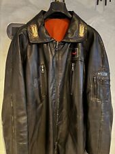 Giacca Polizia Vintage Da Collezione In Pelle 