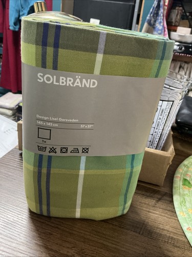Plaid verde ikea solbrand - plaid,
