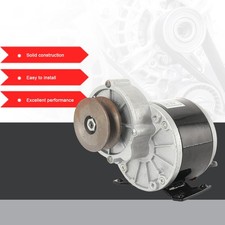 Riduzione Ingranaggio Motore Elettrico 250W 12V DC Spazzolato + Puleggia Cinghia