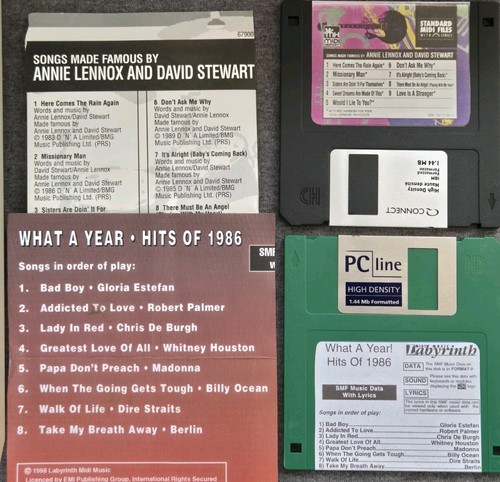 Floppy disk file - canzoni, midi